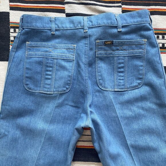 Vintage 70’s Lee Denim Straight Boot Flare Jeans. Double Seam. Size 31/30. - Picture 6 of 14